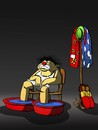 Cartoon: Tired Clown... (small) by berk-olgun tagged tired,clown
