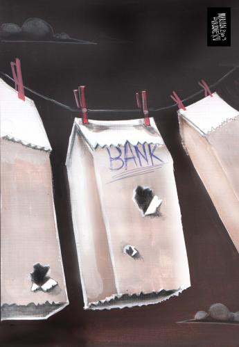 Cartoon: bank (medium) by Marian Avramescu tagged bank