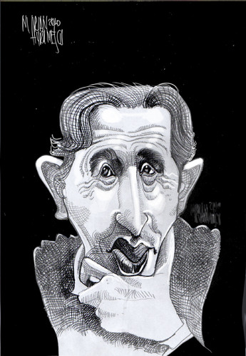 Cartoon: DAVID LEVINE (medium) by Marian Avramescu tagged homage,of,mav