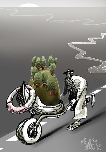 Cartoon: dream forest (medium) by Marian Avramescu tagged mmmmmmmmmmmmmmm