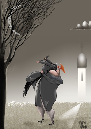 Cartoon: end (medium) by Marian Avramescu tagged mmmmmmmmm