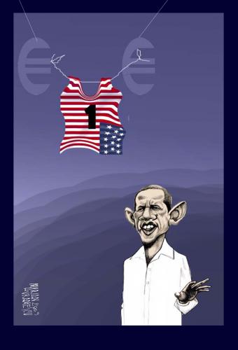 Cartoon: eurousa (medium) by Marian Avramescu tagged eurousa