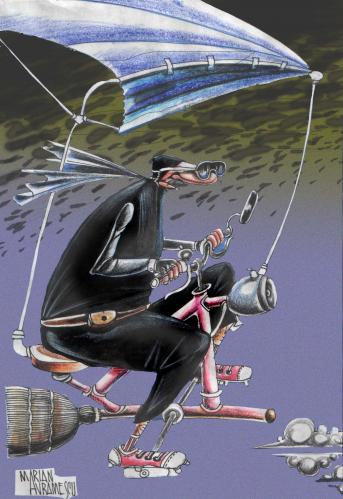 Cartoon: fliyng (medium) by Marian Avramescu tagged fliyng