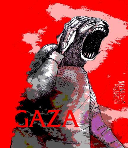 Cartoon: GAZA (medium) by Marian Avramescu tagged mav