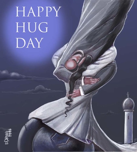 Cartoon: HAPPY HUG DAY (medium) by Marian Avramescu tagged mmmmm