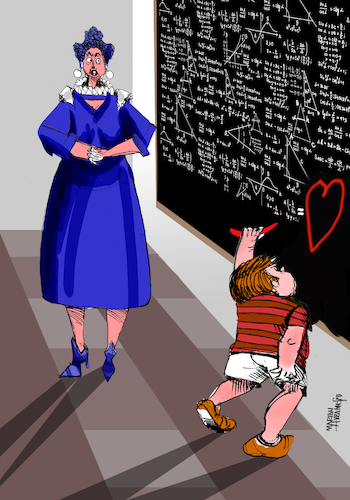 Cartoon: MATH LOVE (medium) by Marian Avramescu tagged math2022