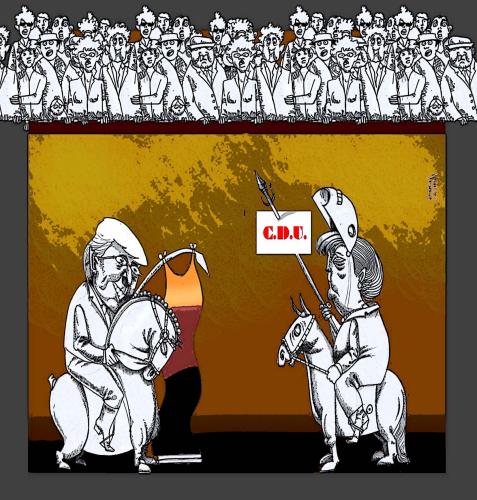 Cartoon: MERKEL STEINMEIER (medium) by Marian Avramescu tagged merkel,steinmeier