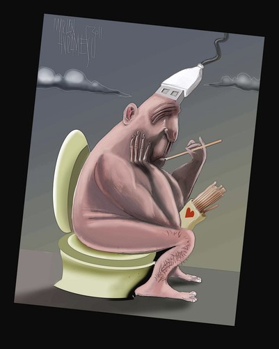 Cartoon: Mr Valentine (medium) by Marian Avramescu tagged mmmmmmmmmmm