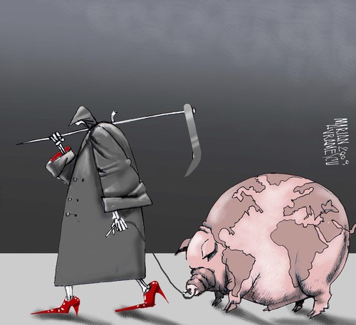 Cartoon: team of the end (medium) by Marian Avramescu tagged by,mav