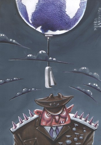 Cartoon: the end (medium) by Marian Avramescu tagged mav