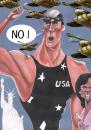 Cartoon: USA (small) by Marian Avramescu tagged phelps,rice,antiwar