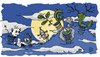 Cartoon: Spielplatzmonster (small) by jen-sch tagged spielplatz,monster,nachts,mond,schaukelpferd,wippe,schaukeln,wippen,unheimlich,angst,furcht