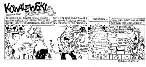 Cartoon: Kowalewski Fanshop8 (medium) by Glenn M Bülow tagged fans,soccer,ruhrgebiet,fußball,europameisterschaft,em,fankultur