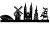 Cartoon: Skyline Bremen (small) by Glenn M Bülow tagged sights,sightseeing,monument,skyline,city,travel,reisen,deutschland,bremen,germanybremer,stadtmusikanten