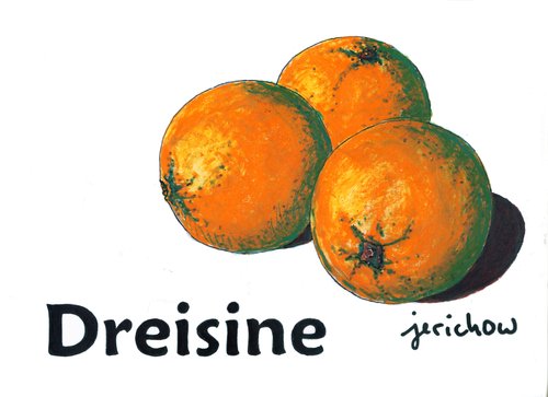 Cartoon: Dreisine (medium) by jerichow tagged missverständnis,db,zitrusfrüchte,pflanzen,wortspiel,satire,obst,drei,apfelsine,orange,draisine,draisine,orange,apfelsine,drei,obst,zitrusfrüchte,missverständnis,pflanzen,frucht,früchte