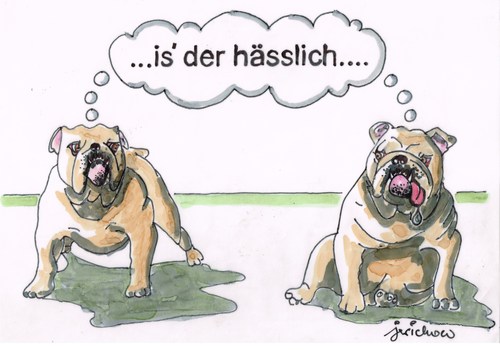 Cartoon: Hässliche Hunde (medium) by jerichow tagged hunde,bulldogge,rassehunde,ästhetik,schmusetier,seelenverwandschaft,freundschaft,sippenhaft,subjektivität,objektivität,stallgeruch,einklang,feststellung,zuneigung,hunde,bulldogge,rassehunde,ästhetik,schmusetier,seelenverwandschaft,freundschaft,sippenhaft,subjektivität,objektivität,stallgeruch,einklang,feststellung,zuneigung