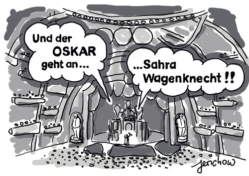 Cartoon: Oskarverleihung (medium) by jerichow tagged oskar,lafontaine,sahra,wagenknecht,oscarverleihung,die,linke,seelenverwandschaft,oskar,lafontaine,sahra,wagenknecht,oscarverleihung,die,linke,seelenverwandschaft