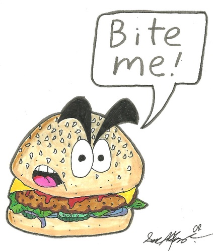 Cartoon: Angry Whopper (medium) by m-crackaz tagged burger,king,angry,whopper