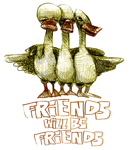Cartoon: friends will be friends (medium) by jenapaul tagged friends,ducks,people