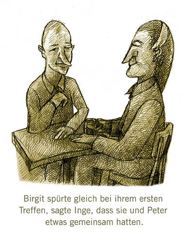 Cartoon: Gemeinsamkeiten (medium) by jenapaul tagged humor,satire,paare,couples