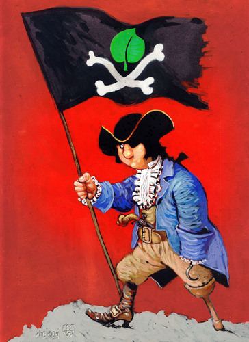 Cartoon: Pirate (medium) by Wiejacki tagged ecology,pirate