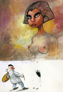 Cartoon: painter (small) by Wiejacki tagged woman beauty fashion health art painting model nude