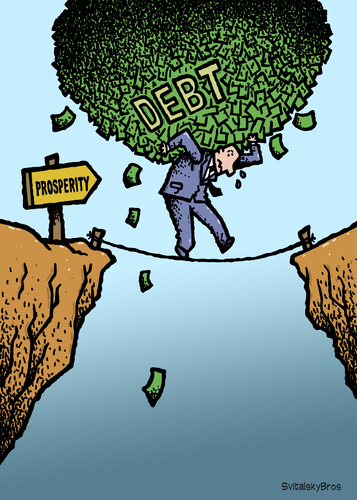 Cartoon: With debt to prosperity (medium) by svitalsky tagged debt,prosperity,schuld,money,geld,way,goverment,crisis,krise,greece,cartoon,illustration,dangerous,griechenland,finanz,finanzen,help,hilfe,finance,schulden,finanzkrise,wirtschaftskrise