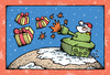 Cartoon: Santa in tank (small) by svitalsky tagged santa,claus,gift,present,christmas,xmas,noel,war,cartoon,svitalsky,svitalskybros