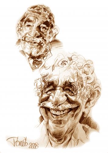 Cartoon: Gabriel Garcia Marquez (medium) by Tonio tagged portrait,caricature,after,photo,zeichnung,karikatur,nach,foto,writer,schriftsteller,nobel,prize,winner,south,amerika