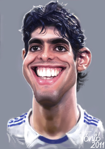 Cartoon: Kaka (medium) by Tonio tagged football,forward,brasil,international,real,madrid,karikatur,karikaturen,fußball,fussball,sport,kaka,madrid