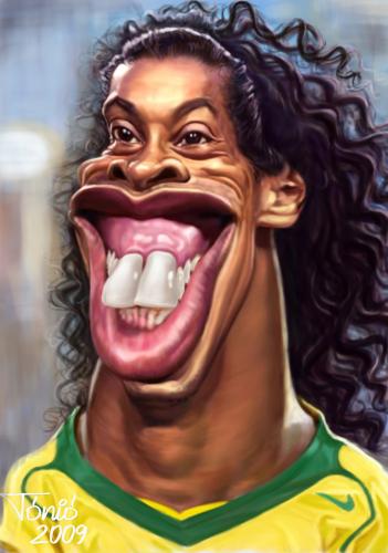 Cartoon: Ronaldinho (medium) by Tonio tagged ronaldinho,gaucho,brasilian,selection,international,brasilianische,auswahlmanschaft,fc,barcelona,ac,milan,portrait,caricature,karikatura,illustration,illustrationen,ronaldinho,gaucho,brasilien,fußball,fußballspieler,spieler,sport,mannschaft,thema,fc barcelona,ac milan,karikatur,karikaturen,promi,berühmt,berühmtheit,star,fc,barcelona,ac,milan