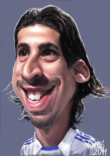 Cartoon: Sami Khedira (medium) by Tonio tagged football,karikatur,kariakturen,fußball,fussball,sport