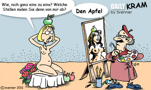 Cartoon: Das Aktportrait (medium) by svenner tagged daily,akt,portrait,fun