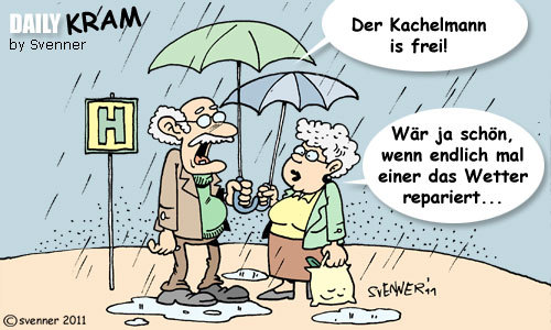 Cartoon: Kachelmann is back! (medium) by svenner tagged daily,wetter,kachelmann