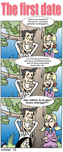 Cartoon: The First Date (medium) by svenner tagged dating,love,relationship
