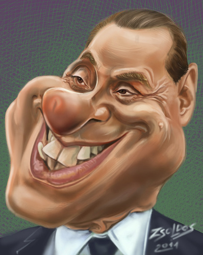 Cartoon: Silvio Bertlusconi (medium) by zsoldos tagged italy,president