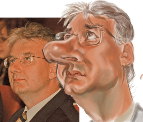 Cartoon: Zsolt Semjen (medium) by zsoldos tagged portrait,hungary,politician