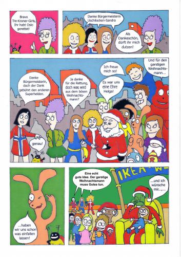 Cartoon: Tre Kroner Girls 20von20 (medium) by Nk tagged skandinavien,scandinavia,oslo,action,hero,superheld,girl