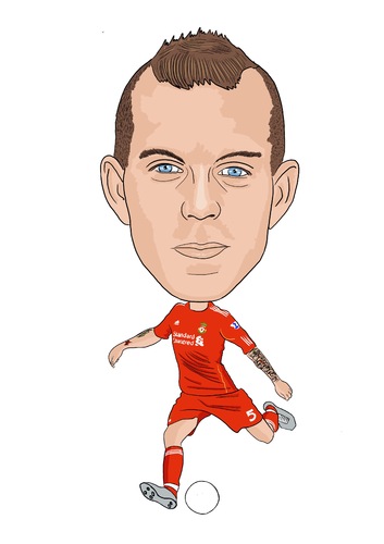 Cartoon: Agger Liverpool legend (medium) by Vandersart tagged liverpool,cartoons,caricatures