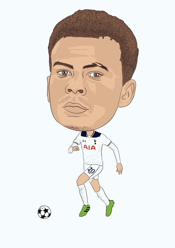 Cartoon: Alli Tottenham (medium) by Vandersart tagged tottenham,cartoons,caricatures