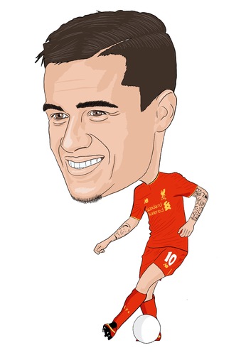 Cartoon: Coutinho 2 Liverpool (medium) by Vandersart tagged liverpool,cartoons,caricatures