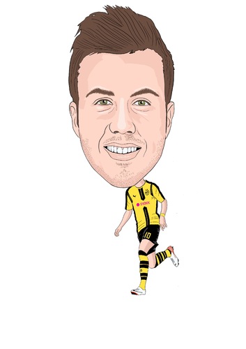Cartoon: Gotze Borussia Dortmund (medium) by Vandersart tagged borussia,dortmund,cartoons,caricatures