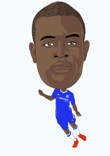 Cartoon: Kante Chelsea (medium) by Vandersart tagged chelsea,cartoons,caricatures