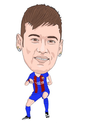 Cartoon: Naymar Barcelona (medium) by Vandersart tagged barcelona,cartoons,caricatures