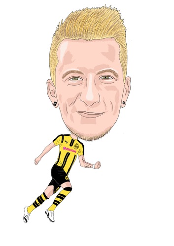 Cartoon: Reus Borussia Dortmund (medium) by Vandersart tagged borussia,dortmund,cartoons,caricatures