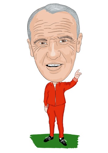 Shankly Liverpool Manager von Vandersart | Sport Cartoon | TOONPOOL