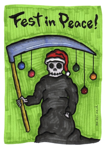 Cartoon: fest in peace (medium) by meikel neid tagged christmas,weihnachten,fest,peace