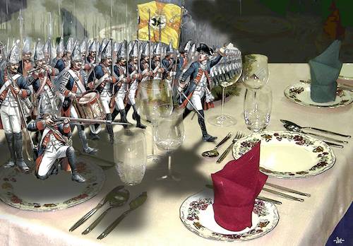 Cartoon: Battle (medium) by zu tagged battle,tableware