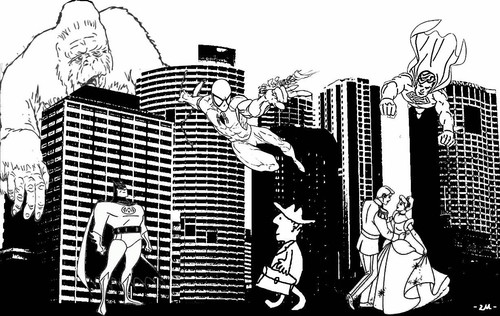Cartoon: City (medium) by zu tagged city,tale