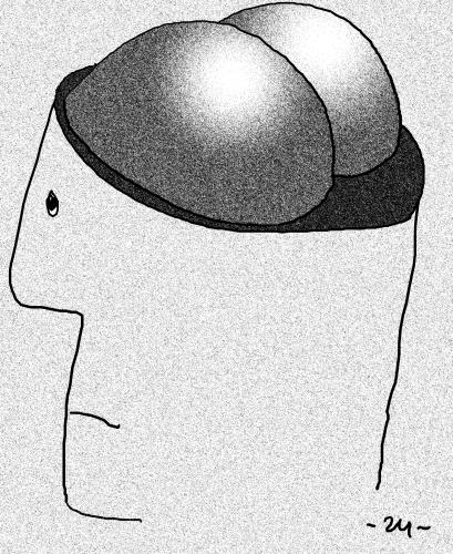 Cartoon: hemispheres (medium) by zu tagged hemisphere,head,bottom